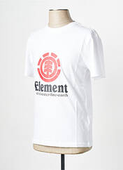 T-shirt blanc ELEMENT pour homme seconde vue
