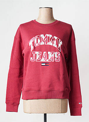 Sweat-shirt col rond rouge TOMMY HILFIGER femme