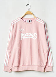 Sweat-shirt col rond rose ADIDAS fille