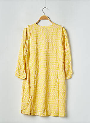 Robe courte col v jaune SEE U SOON femme