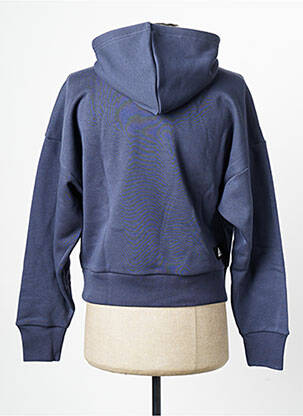 Sweat-shirt à capuche col rond bleu ADIDAS femme