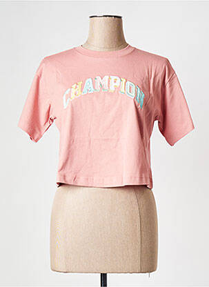 T-shirt col rond rose CHAMPION femme