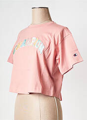 T-shirt rose CHAMPION pour femme seconde vue