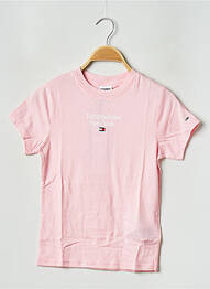 T-shirt col rond rose TOMMY HILFIGER fille