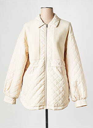 Blouson col col montant beige SELECTED femme