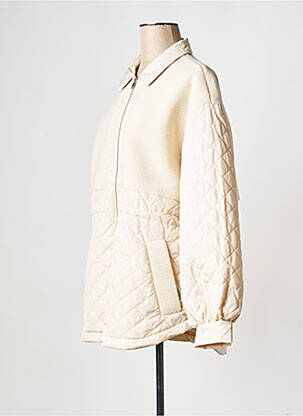 Blouson col col montant beige SELECTED femme