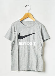 T-shirt gris NIKE pour garçon seconde vue