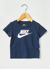 T-shirt bleu NIKE pour garçon seconde vue