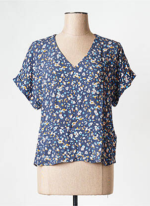Top col v bleu I.CODE (By IKKS) femme