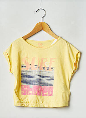 T-shirt col rond jaune ROXY fille