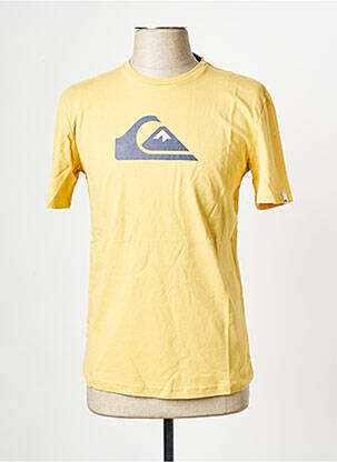 T-shirt col rond jaune QUIKSILVER homme