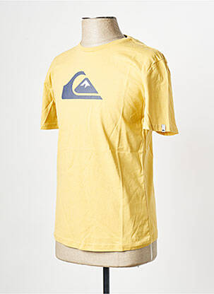 T-shirt col rond jaune QUIKSILVER homme