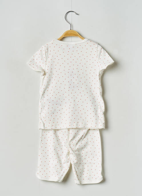 Pyjashort blanc PETIT BATEAU pour fille