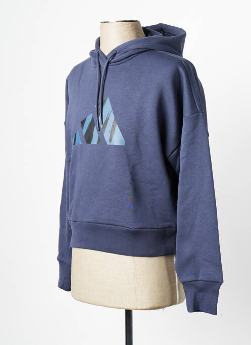 Sweat-shirt à capuche bleu ADIDAS pour femme
