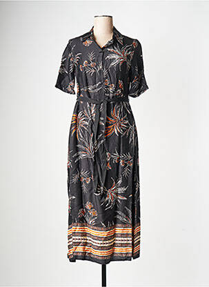 Robe longue col v noir LA FEE MARABOUTEE femme