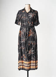 Robe longue col v noir LA FEE MARABOUTEE femme