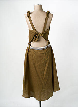 Robe courte col rond vert LA PETITE FRANCAISE femme