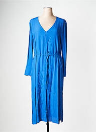 Robe longue col v bleu CALVIN KLEIN femme