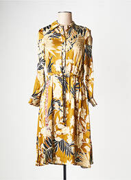 Robe mi-longue col rond jaune LA PETITE FRANCAISE femme