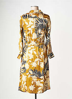 Robe mi-longue col rond jaune LA PETITE FRANCAISE femme