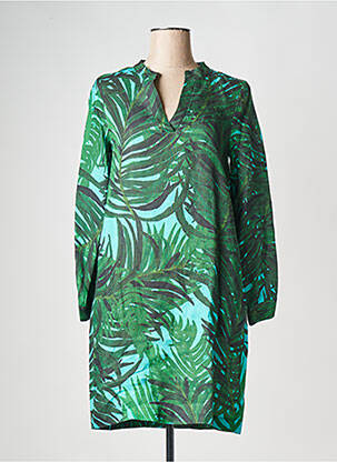 Robe courte vert LA FEE MARABOUTEE femme