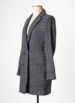 Manteau court bleu IKKS femme