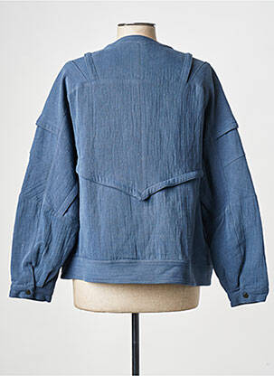Blouson col col montant bleu SEE U SOON femme