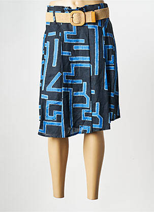 Mini-jupe bleu LA FEE MARABOUTEE pour femme