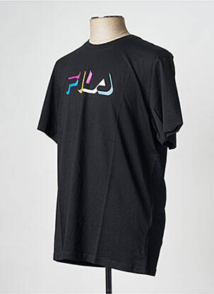 T-shirt col rond noir FILA homme