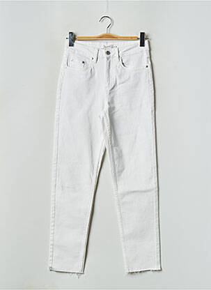 Jeans coupe slim blanc B.YOUNG pour femme