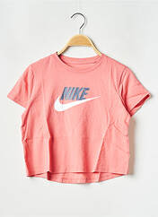 T-shirt rose NIKE pour fille seconde vue