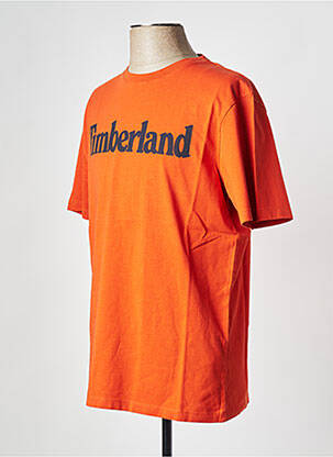 T-shirt col rond marron TIMBERLAND homme