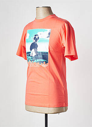 T-shirt col rond orange ADIDAS homme