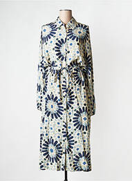 Robe longue col v bleu STELLA FOREST femme