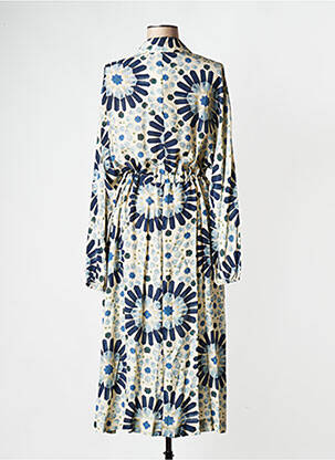 Robe longue col v bleu STELLA FOREST femme