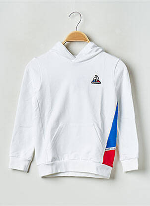 Sweat-shirt à capuche col rond blanc LE COQ SPORTIF enfant