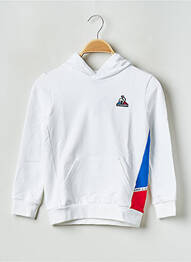 Sweat-shirt à capuche col rond blanc LE COQ SPORTIF enfant