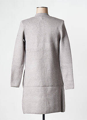 Gilet manches longues col v gris MORGAN femme