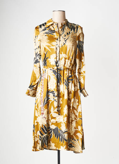 Robe mi-longue jaune LA PETITE FRANCAISE pour femme