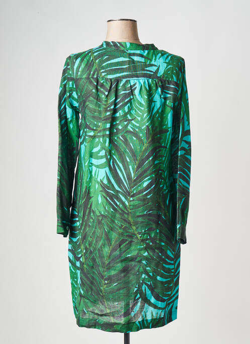 Robe courte vert LA FEE MARABOUTEE pour femme