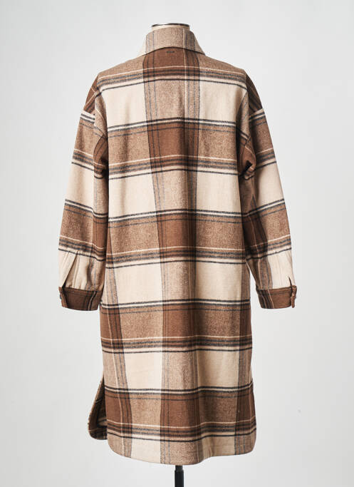 Manteau long marron IKKS pour femme