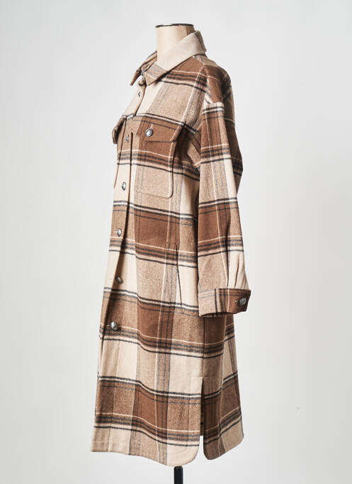 Manteau long marron IKKS pour femme