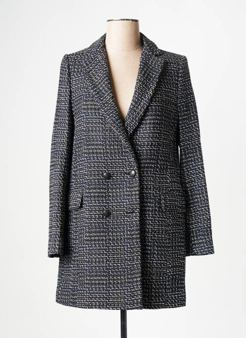 Manteau court bleu IKKS pour femme