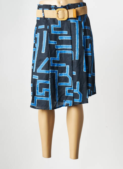 Mini-jupe bleu LA FEE MARABOUTEE pour femme