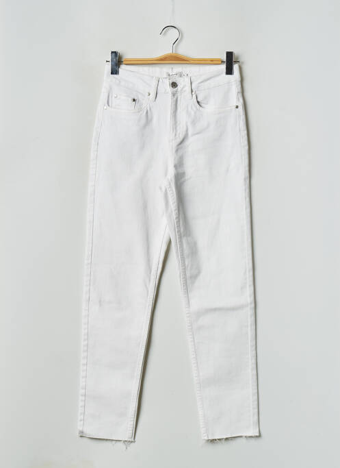 Jeans coupe slim blanc B.YOUNG pour femme