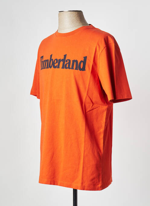 T-shirt marron TIMBERLAND pour homme