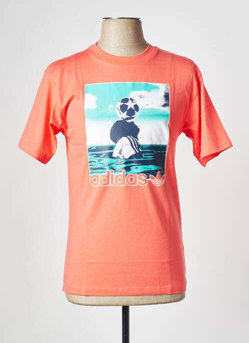 T-shirt orange ADIDAS pour homme