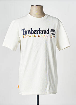 T-shirt col rond blanc TIMBERLAND homme
