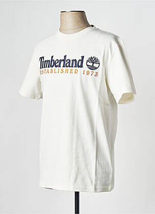 T-shirt col rond blanc TIMBERLAND homme