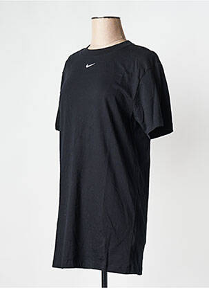 T-shirt col rond noir NIKE femme